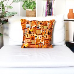 Coussin 40cm orange collection Mon Toit