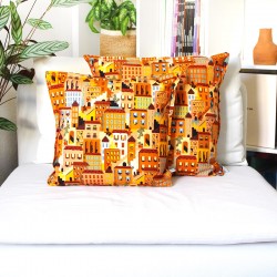 Coussin orange collection Mon Toit