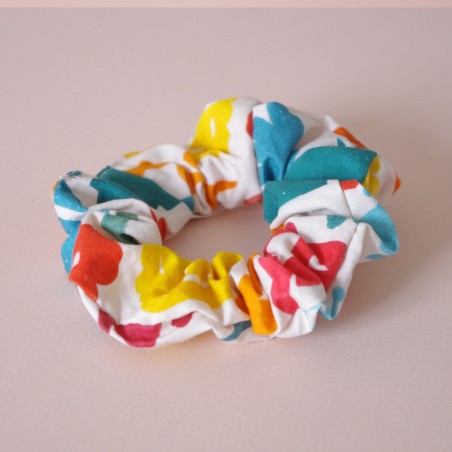 chouchou cheveux alsace coton coloré