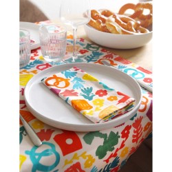 serviette de table tissu colorée