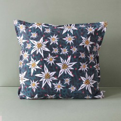 Coussin vert et blanc