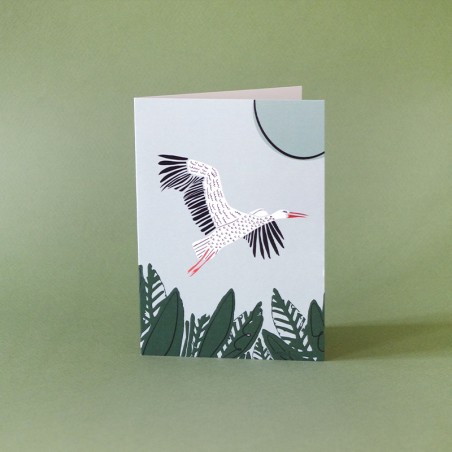 CARTE - Cigogne jour