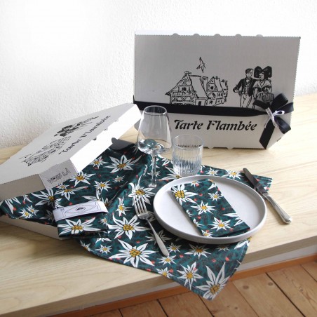 COFFRET - Chemin de table + 2 serviettes - Au Sommet