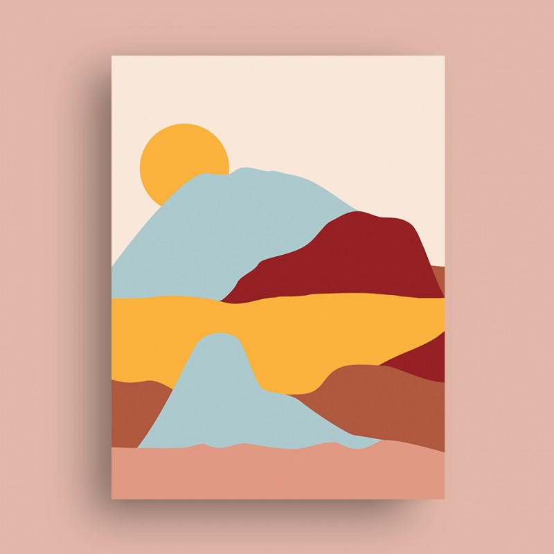 Affiche Dunes avec Soleil