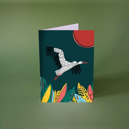 CARTE - Cigogne nuit