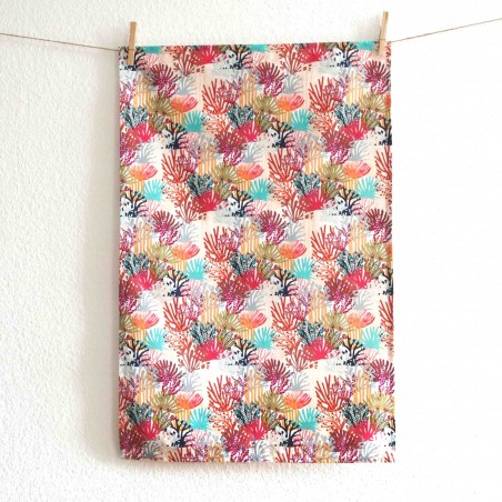 Tea towel - Corals - Vois Là