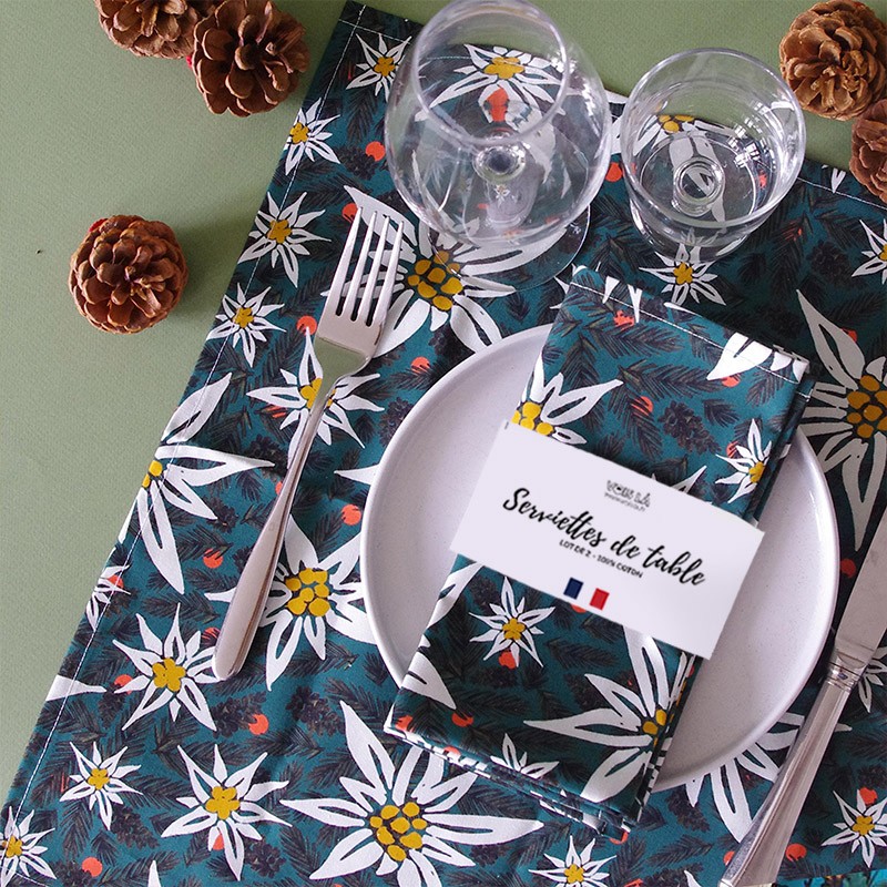 Table napkins, set of 2 - At the Summit - Vois Là