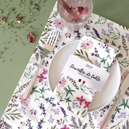 Table napkins, set of 2 - Medici Verde - Vois Là