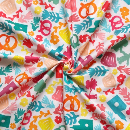 Coupon de tissu - 100% COTON - Alsace Pop