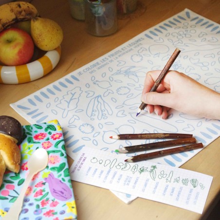 SET DE TABLE À COLORIER - Jardins