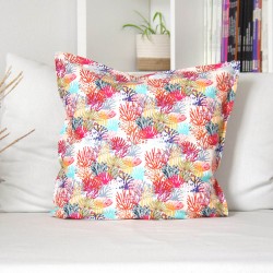 Coussin Le Grand Dauphin - Corail 50x50cm